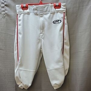 Rawlings Pro-dri Knickers Baseball Knickers Youth Med with Red Stripe (2)